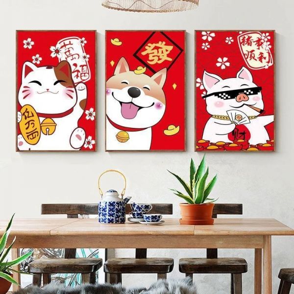 Lucky cat-5D picture size diamond painting