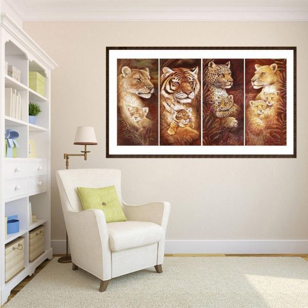 4pcs -5D picture size diamond paintinfs