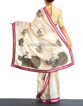 Online shopping for kundan work sarees by unnatisilks