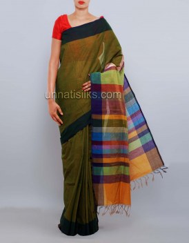 Online shopping for party green color plain sarees collection by unnatisilks
