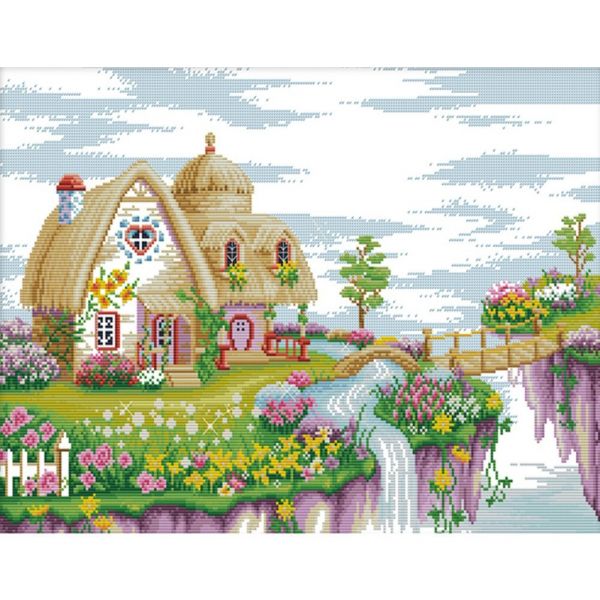 Landscape - 绣 2 shares 14CT print cross stitch -54 * 39cm