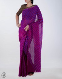 Online shopping for pure chiffon lehariya sarees collection by unnatisilks