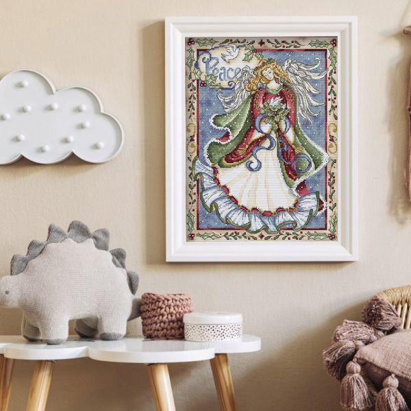 Angel print cross stitch 11ct 45 * 56cm