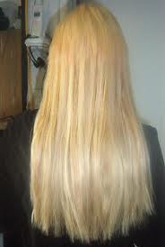 Blonde hair extensions