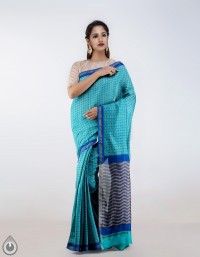 Online shopping for chanderi floral printed cotton silk sarees by unnatisilks