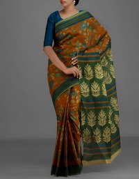 Online shopping for decent pure cotton printed sarees collection by unnatisilks