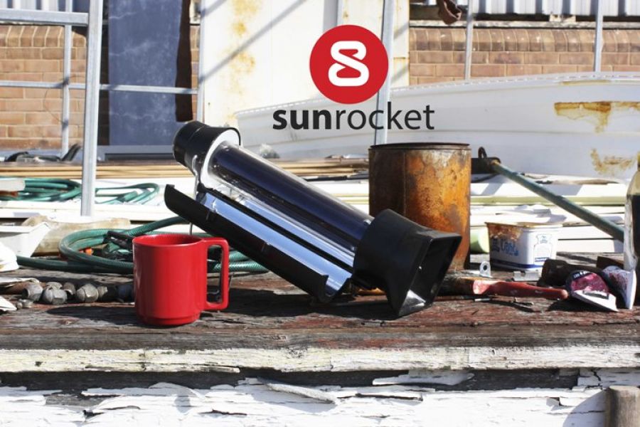 SunRocket Portable Solar Water Heater and Flask
