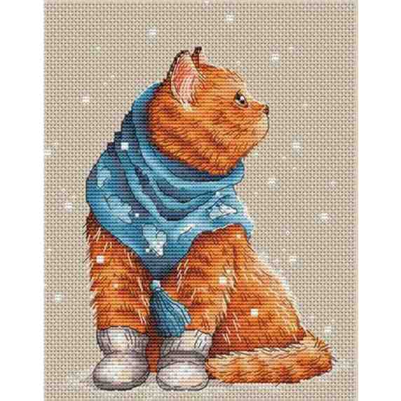 Cat cat printed cross stitch