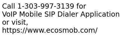 VoIP Mobile SIP Dialer Application Development Services