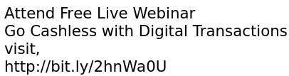 Attend Free Live Webinar: Go Cashless with Digital Transactions
