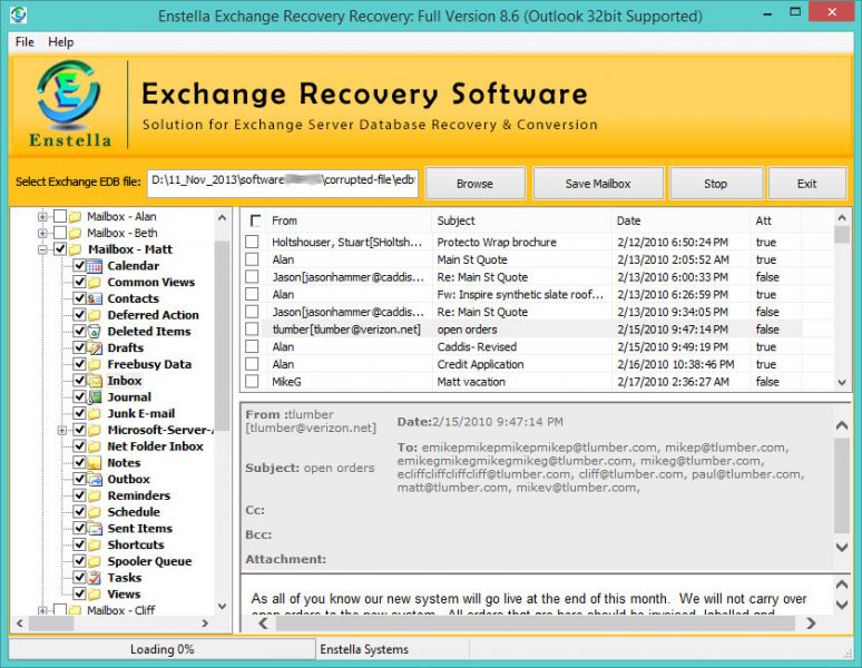 EDB Mailbox Recovery
