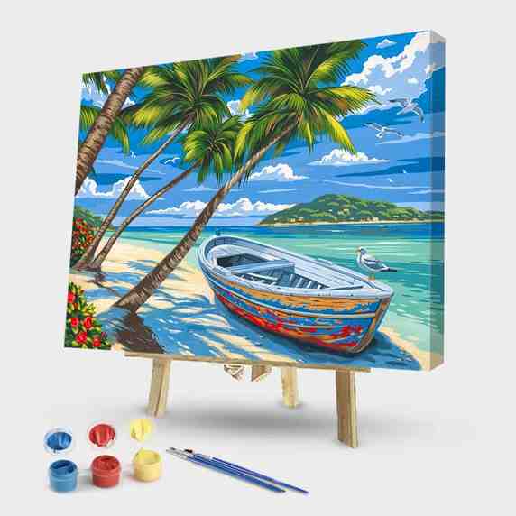 Sea boat -Digital painting 40x50cm