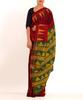 Online shopping for pashmina handloom cotton silk plain sarees by unnatisilks