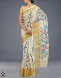 Online shopping for bengal jamdhani cotton silk sarees by unnatisilks