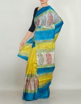 Online shopping for multicolor saris by unnatisilks