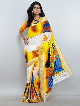 Online shopping for casual kerala cotton saris by unnatisilks