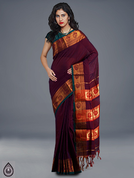 Online shopping for pure narayanpet cotton plain sarees by unnatisilks
