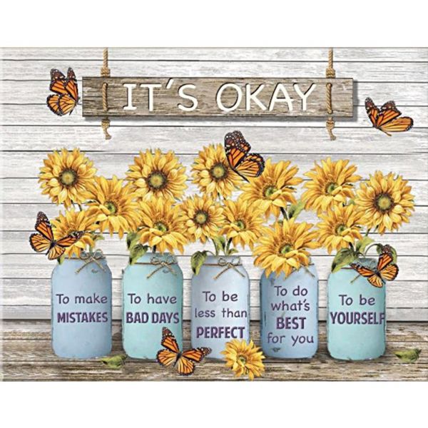 Cross stitch suit - letters flower