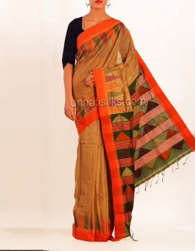 Online shopping for pashmina handloom cotton silk plain sarees by unnatisilks