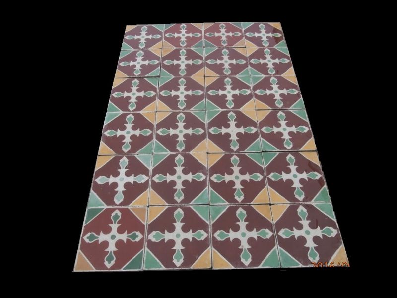 Reclaimed spanish cement patterned tiles