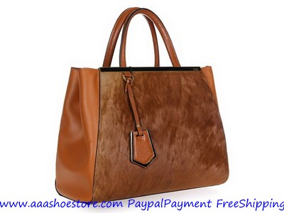 Hot sale Fendi 2Jours Tote Bag Brown Free shipping Paypal payment www.aaashoestore.com