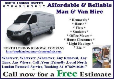 Alexandra Park House Removal Alexandra Park Removal Service North London Local Man & VAN hire 