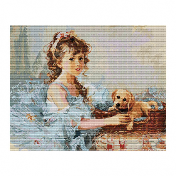 Cross Stitch Kit-Girl and Dog(53*44CM)
