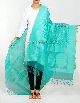 Online shopping for pure banarasi jute net dupatta by unnatisilks
