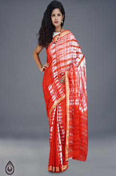 Online shopping for pure khadi soft linen shibori leheriya sarees