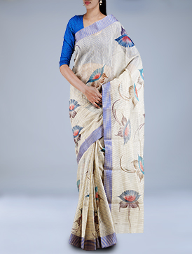 Online shopping for meghalaya organza brush painted sarees by unnatisilks