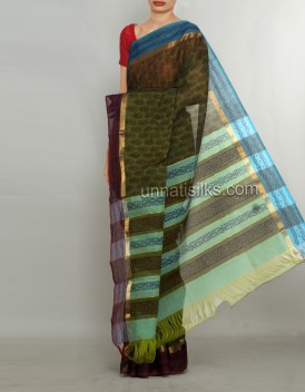 Online shopping for pure handloom cotton saris by unnatisilks