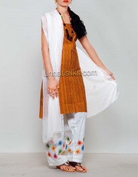 Online shopping for white mangalagiri cotton salwar kameez by unnatisilks