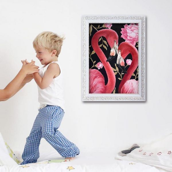 Pink Bird-5D picture size diamond painting