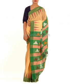 Online shopping for pashmina handloom cotton silk plain sarees by unnatisilks