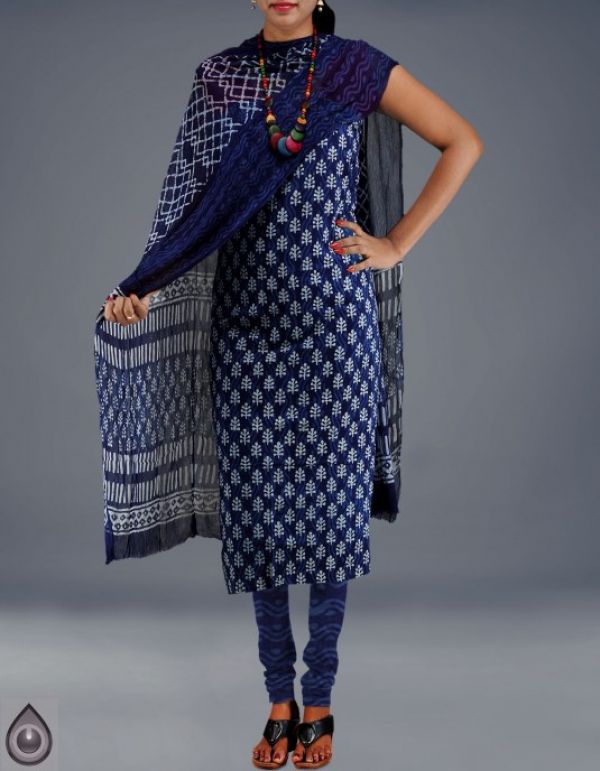 Online shopping for unstitched pure rajasthani soft cotton salwar kameez by unnatisilks