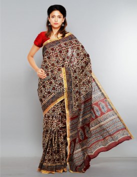 Online shopping for kalamkari cotton sarees by unnatisilks