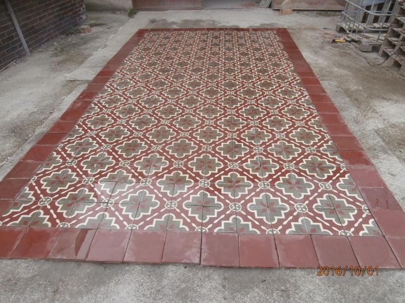 Reclaimed Victorian floor tiles