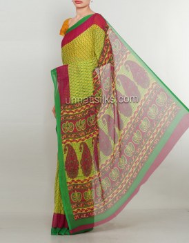 Online shopping for printed saris by unnatisilks