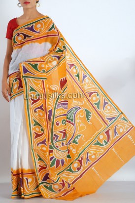 Online shopping for pure batik cotton saris by unnatisilks