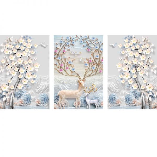 Plum deer- 5D picture sizediamond paintings