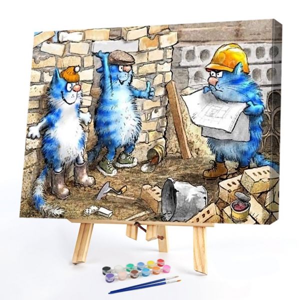 Cat-Paint By Numbers-50x40CM