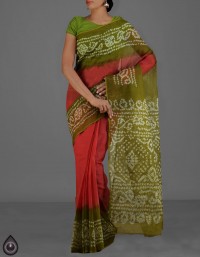 Online shopping for pure bandhani kota cotton plain sarees by unnatisilks