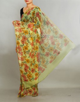 Online shopping for lovely printed saris by unnatisilks