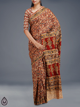 Online shopping for kalamkari soft art silk saris by unnatisilks