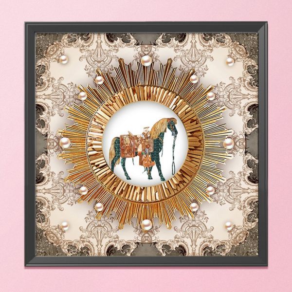 Cross-stitch set-horse (60*60cm)
