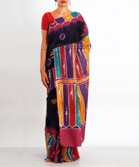 Online shopping for pure batik cotton saris by unnatisilks