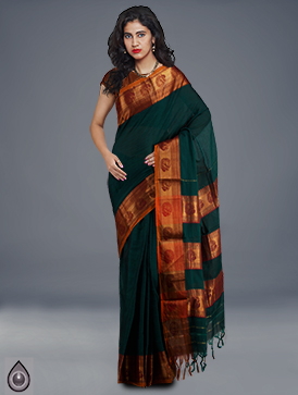 Online shopping for pure narayanpet cotton plain sarees by unnatisilks