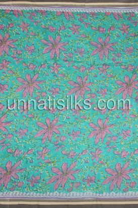 Online shopping for block printed sarees by unnatisilks