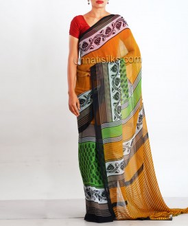 Online shopping for printed saris by unnatisilks
