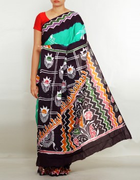 Online shopping for batik cotton sarees by unnatisilks